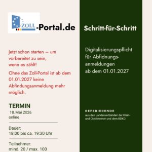 Das Zoll-Portal | Online Seminar - kostenfrei
